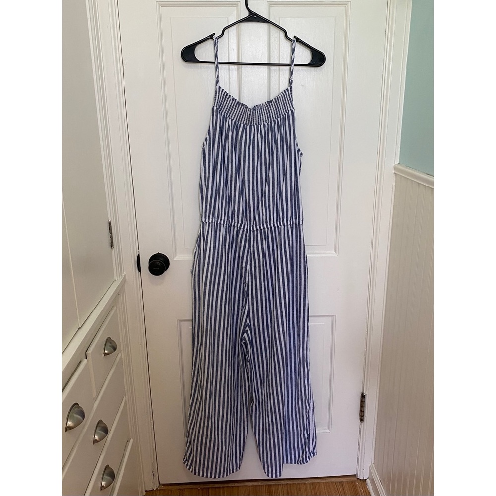 Old Navy Stripe Spaghetti Strap Jumpsuit | XL